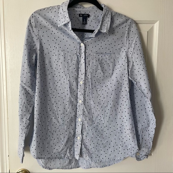 GAP navy stars button down, size small - Picture 1 of 6